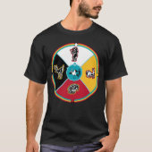 ソー・セント・マリー・チペワ・インディアン部族の旗 Tシャツ (正面)