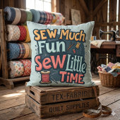 ソー・マッチ・ファン ソー・リトル・タイム レトロ・ステッチ・アート クッション