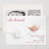 ソー ラブド 誕生のお知らせ 案内状 (正面/裏面)