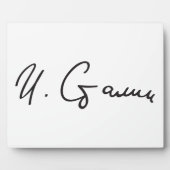 ソ連のジョゼフ・スターリン首相の署名 フォトプラーク (正面)