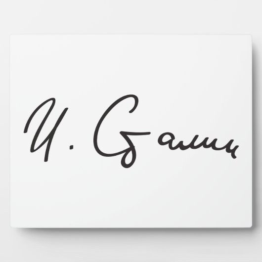 ソ連のジョゼフ・スターリン首相の署名 フォトプラーク (正面)