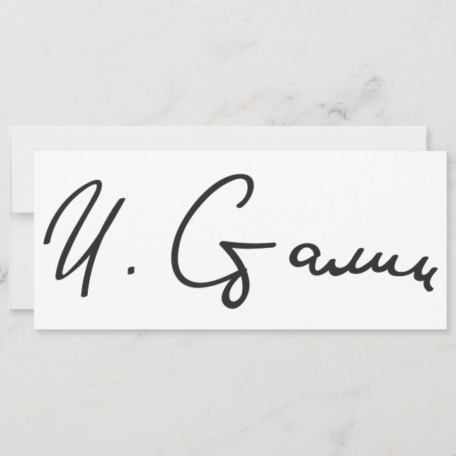 ソ連のヨセフ・スターリン首相の署名 (正面)