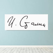 ソ連のヨセフ・スターリン首相の署名 キャンバスプリント (インサイチュ (ウッドフロア))