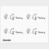 ソ連のヨセフ・スターリン首相の署名 長方形シール (シート)