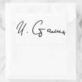 ソ連のヨセフ・スターリン首相の署名 長方形シール (バッグ)