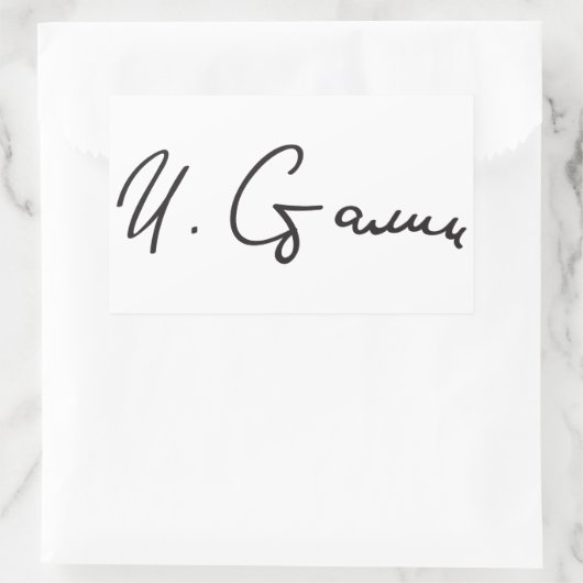 ソ連のヨセフ・スターリン首相の署名 長方形シール (バッグ)