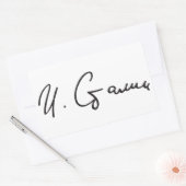 ソ連のヨセフ・スターリン首相の署名 長方形シール (封筒)