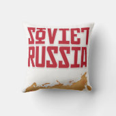 ソ連のヴィンテージ旅行ポスター クッション (裏面)