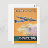 ソ連のヴィンテージ航空ポスターが復活 ポストカード (正面/裏面)