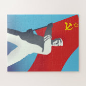 ソ連の労働者ヴィンテージ芸術プリント。 ジグソーパズル (横)