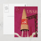 ソ連の宇宙計画 USSR ヴィンテージポスター ポストカード (正面/裏面)