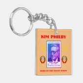 ソ連の英雄、イギリスのスパイ、キム・フィルビー キーホルダー (正面左)