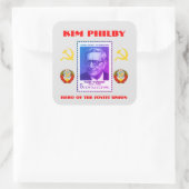 ソ連の英雄、イギリスのスパイ、キム・フィルビー スクエアシール (バッグ)