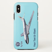 ソ連の Tupolev (Туполев) Tu-104旅客機 Case-Mate iPhoneケース (裏面)