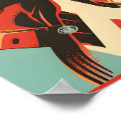 ソ連をテーマにした宇宙ロケットガール ポスター (角)