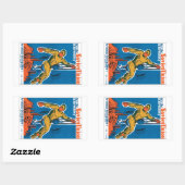 ソ連を見る 長方形シール (シート)