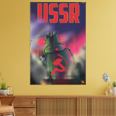 ソ連ソ連漫画旅行ポスターアート。 キャンバスプリント (インサイチュ (リビング))