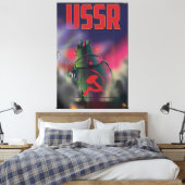 ソ連ソ連漫画旅行ポスターアート。 キャンバスプリント (インサイチュ (寝室))