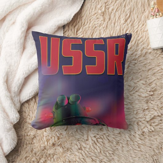 ソ連ソ連漫画旅行ポスターアート。 クッション (ブランケット)