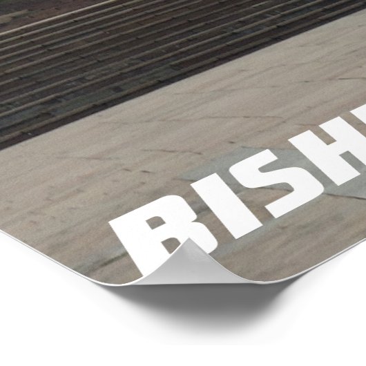 ソ連ビクトリースクエア、ビシュケク・フルーツェ、キルギスタン ポスター (角)