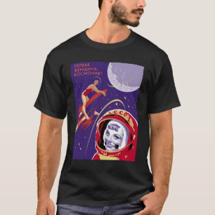 ソ連プロパガンダポスター宇宙ソ連共産主義 Tシャツ