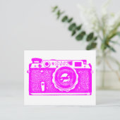 ソ連ロシアのカメラ – マゼンタ ポストカード (スタンド正面)