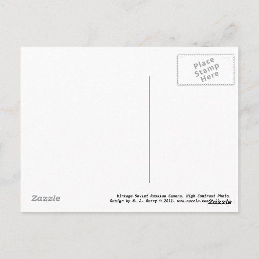 ソ連ロシアのカメラ – 火星緑 ポストカード (裏面)