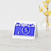 ソ連ロシアのカメラ – 青 カード (黄色い花)