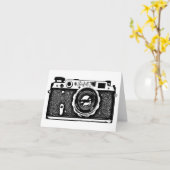 ソ連ロシアのカメラ – 黒 カード (黄色い花)