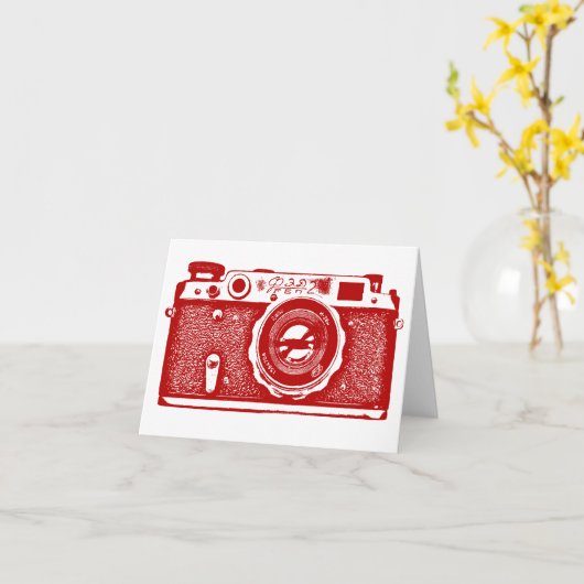 ソ連ロシアのカメラ – Ruby Red カード (黄色い花)