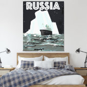 ソ連ロシア北極旅行ポスター キャンバスプリント (インサイチュ (寝室))