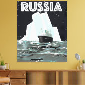 ソ連ロシア北極旅行ポスター キャンバスプリント (インサイチュ (リビング))