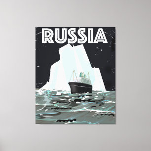 ソ連ロシア北極旅行ポスター キャンバスプリント