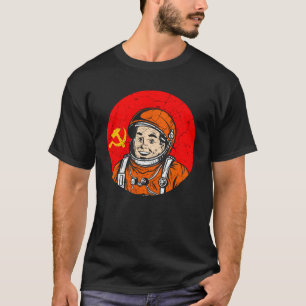 ソ連共産主義ガガリン宇宙飛行士 Tシャツ