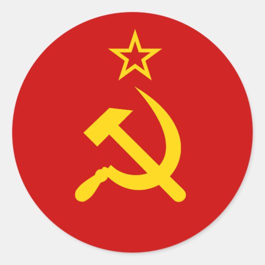 ソ連共産国旗USSR ラウンドシール (正面)