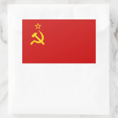ソ連共産国旗USSR 長方形シール (バッグ)