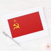 ソ連共産国旗USSR 長方形シール (封筒)