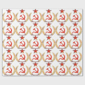 ソ連国旗および星 ラッピングペーパー (フラット)