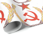 ソ連国旗および星 ラッピングペーパー (ロールコーナー)