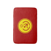 ソ連国旗のバッジ バスマット (正面縦)