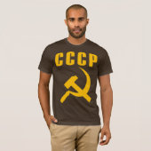 ソ連国旗のcccpソビエト社会主義共和国連邦 tシャツ (正面フル)