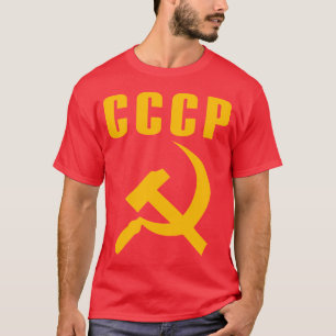 ソ連国旗のcccpソビエト社会主義共和国連邦 tシャツ