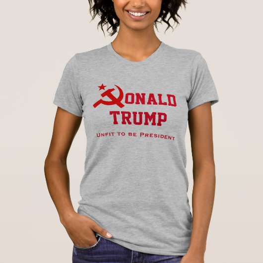 ソ連国旗を持つ"ドナルド・トランプ" Tシャツ (正面)