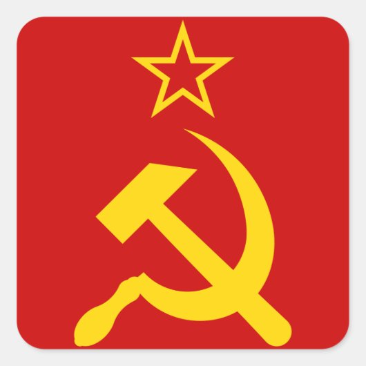 ソ連国旗 – ソ連国旗 スクエアシール (正面)