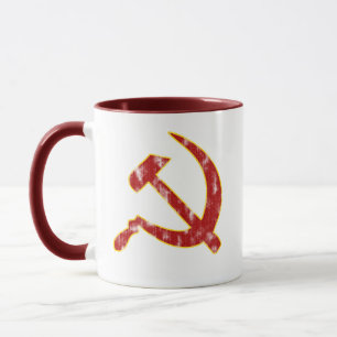 ソ連国旗(擦り切れたな一見) マグカップ