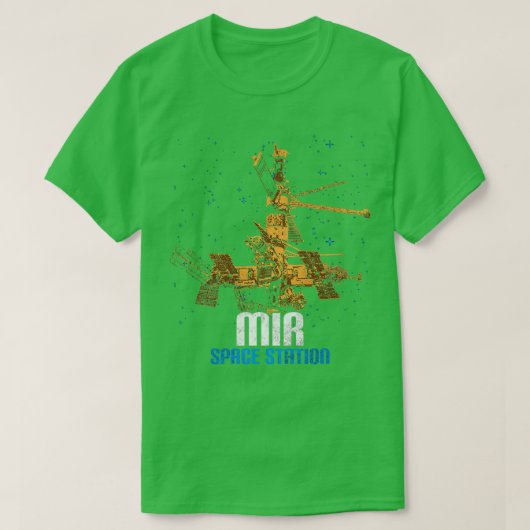 ソ連宇宙ステーションミール3 Tシャツ (デザイン正面)