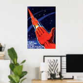 ソ連宇宙旅行ポスター ソ連の人!誇りに思いましょう ポスター (ホームオフィス)