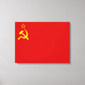 ソ連旗, ソビエト連邦, CCCP, 共産主義, レーニン キャンバスプリント (正面)