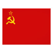 ソ連旗, ソビエト連邦, CCCP, 共産主義, レーニン フォトプリント            (正面)