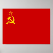 ソ連旗, ソビエト連邦, CCCP, 共産主義, レーニン ポスター (正面)